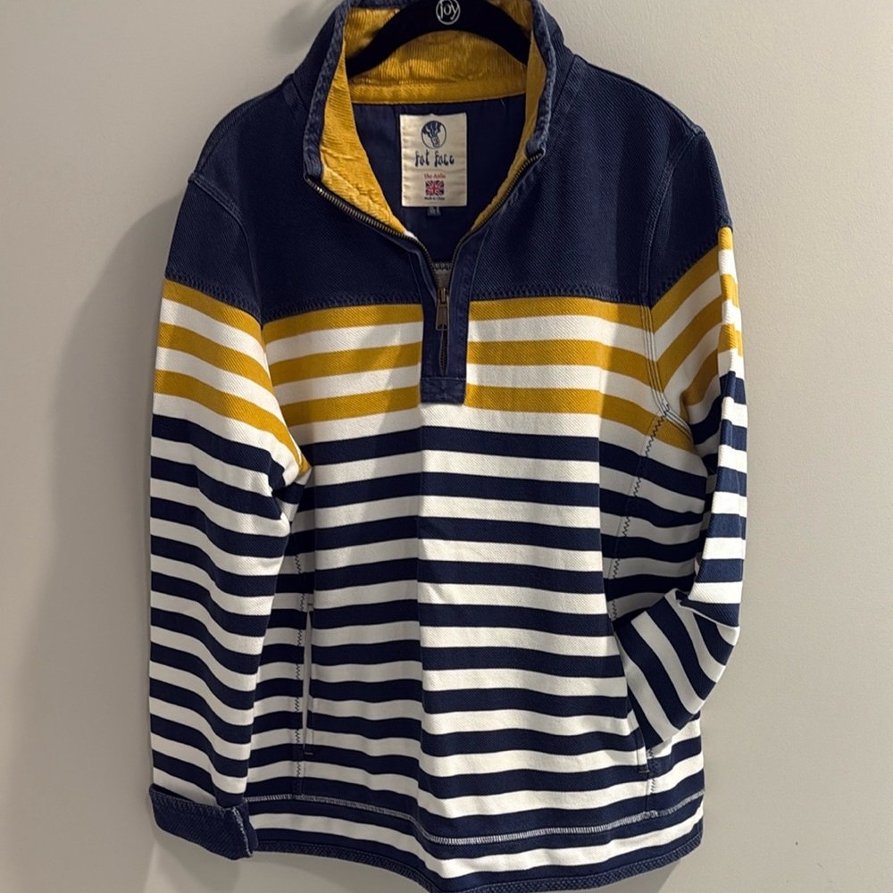 Fat Face Striped Half Zip Pull Over - image 1